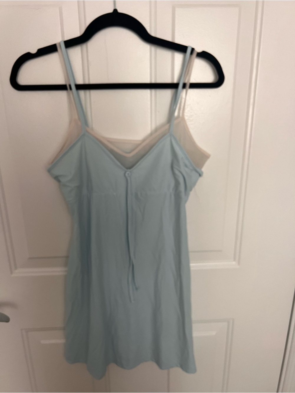 Wild Fable Light Blue Mesh Trim Slip Mini Dress Size M